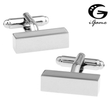 iGame High Quality Men's Designer Cuff links Copper Material Concise Smooth Cuboid Design Free Shipping 2024 - buy cheap