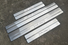 Free Shipping Stainless Steel Door Sill Strip Scuff Plate pedal Side Trim auto accessories 4pcs For Volvo XC60 2008 2014 2024 - buy cheap