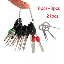 Cables de enchufe de coche para placas de circuitos, Kit de herramientas de extracción de terminales de arnés, Pin de crimpado desmontado, aguja trasera, 11/14/18/21 Uds. 2024 - compra barato