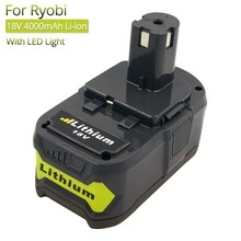 Cordless Drill Rechargeable Battery 4Ah Li-ion for Ryobi 18V Power Tools Replacement Battery RB18L40 RB18L50 P105 P107 P108 P100 2024 - buy cheap