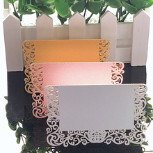 10Colors 50pcs Lace Name Place Cards Wedding Decoration Table Name Message Greeting Card Baby Shower Event Party Decor Supplies 2024 - buy cheap