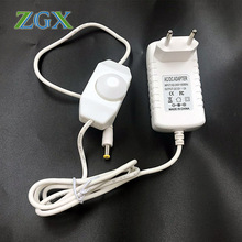 Zgx 100-240v ac para dc adaptador de alimentação adaptador de alimentação adaptador de carregador 12v 2a ue plug transformadores interruptor botão dimmer para luzes led 2024 - compre barato