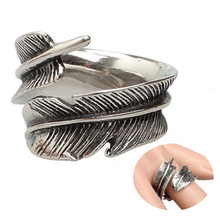 QIANXU Drop Shipping  Titanium Steel FEATHER WRAP RING  Jewelry  Open Ring Fits All 2024 - buy cheap