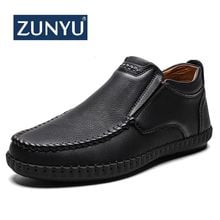 ZUNYU Novos Homens Da Moda Botas de Alta Qualidade Dividir Couro Tornozelo Sapatos Botas de Neve De Peles Quentes de Pelúcia Sapatos de Inverno dos homens plus size 38 ~ 48 2024 - compre barato