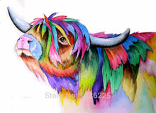 colorful Cow body pop art painting Wall Painting picture Home abstract Decorative Art Picture Painting for kids room  wall decor 2024 - buy cheap