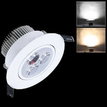 Lâmpada de led embutida para teto, 10 pçs, luz de alto luminosidade, 3w, 4w, 5w, branco frio/branco puro/branco quente, 85-265v 2024 - compre barato