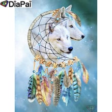 DIAPAI Diamond Painting 5D DIY 100% Full Square/Round Drill "Wind chimes wolf "Diamond Embroidery Cross Stitch 3D Decor A22047 2024 - buy cheap