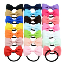 Sale 1PC Cute Candy Color Ribbon Bow Elastic Hair Bands Kid Rope Hair Accessories Gift 2024 - buy cheap