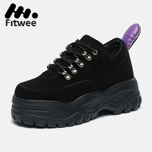 Taoffen Women Vulcanized Shoes Walking Shoes For Women Sneakers Ins Hot Casual Shoes Women Platform Heels Girl Zapatos Size 35-39 2024 - buy cheap