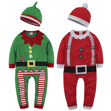 2018 Newborn Christmas Baby Rompers Costume Clothes Spring Baby Boy Girl Children Infant Clothing Set Top+Hat Jumpsuits 2024 - buy cheap