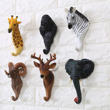 Creativo serie de animales decoración de pared gancho de puerta de pared gancho de la bolsa llaves soporte Multi-propósito decorativo gancho decoración del hogar 2024 - compra barato