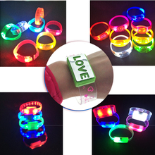 2020 Sound Controlled Fluorescent Bracelets LED Bracelet Activated Glow Flash Bangle Festival Party Decor Gift Party Supplies 2024 - buy cheap