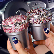 Crystal Car Ashtray Truck Auto Office Cigarette Ashtray Rhinestone Diamond Ashtray With Led Light Car-styling Women 2024 - buy cheap