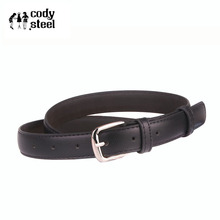 Cody Steel Womens Buckle Belt Solid Color Fashion Pin Buckle Belt Female Casual PU leather Belt Brand Woman 2024 - buy cheap