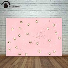 Allenjoy розовый мерцающий золотой звездный узор с блестками в горошек декорация для девочек фон для фотосъемки 2024 - купить недорого