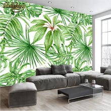 beibehang Banana leafy plants Wallpaper for Living Room Bedroom Mural Wall papers 3D Desktop Background home decor papier peint 2024 - buy cheap