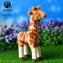 Высококачественные товары, милый жираф 35 см, плюшевая игрушка, кукла жираф, подарок на день рождения d914 2024 - купить недорого