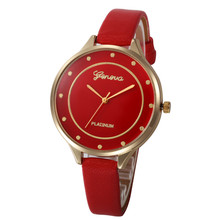 Женские часы Geneva, маленькие Кварцевые аналоговые наручные часы из искусственной кожи, женские часы-браслет, горячая распродажа, relogio feminino Fi 2022 - купить недорого