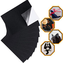 10PC Black Felt Fabric Adhesive Sheets Multipurpose Velvet Sheet Sticky Glue Back for Art & Crafts Protector Pads May31 2024 - buy cheap