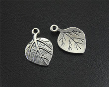 30pcs  Silver Color leaf Charm Pendant DIY Necklace Bracelet Findings 12x19mm A1498 2024 - buy cheap
