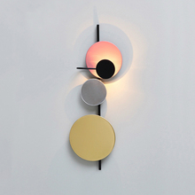 Lámpara LED de pared Estilo nórdico minimalista, luz de pared para corredor, pasillo, estudio, balcón, color azul/verde/rojo/Rosa/bola 2024 - compra barato