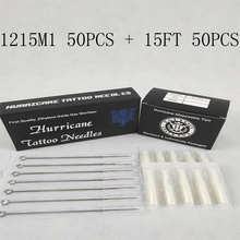 Tattoo Tips and Needles (15M1+15FT) 50pcs Disposable Tattoo Needles and 50pcs Disposable Tattoo White Tips 2024 - buy cheap
