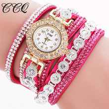 CCQ Luxury Brand Womens Watches Analog Quartz Ladies Dress Rhinestone Watch Bracelet Wrist Watch Gifts montre femme 2020 2024 - buy cheap