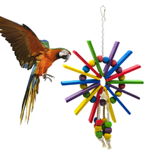 1 pcs Birds Toys Colorful Parrot Chew Bite Climb Parrot Toys Wooden Ladders Hanging Toys Bird Cage Accessories Pet Toys Supplies 2024 - buy cheap
