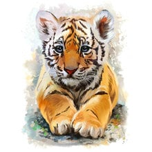 DIY diamond embroidery pattern 5D diamond cross stitch painting rhinestone Crafts decorative full diamond painting Animal tiger 2024 - buy cheap