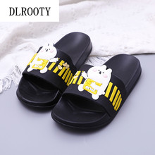 Women Slippers Sandals Flip Flops Bathroom 2019 Summer Fashion Flats Breathable Non-slip Shoes Cartoon Home Slides Casual Female 2024 - buy cheap