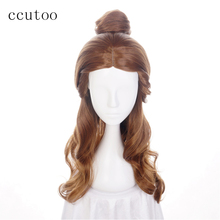 ccutoo Beauty and the Beast Bella Princess Synthetic Hair Wig With Bun Hairstyle Halloween Costume Party Cosplay Wigs 2024 - buy cheap