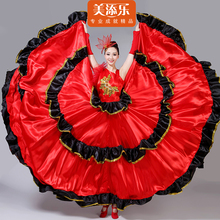 Vestido de Desempenho De Dança Flamenca Tourada espanhola Traje Nova Dança de Abertura Vermelho Full-saia para Adulto Feminino Dança Desgaste H533 2024 - compre barato