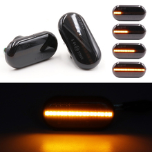 2Pcs LED Amber Dynamic Flowing Turn Signal Side Marker Light For Renault Clio1 2 Megane 1 Kangoo Laguna 1 Twingo 2024 - compre barato