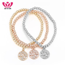 Tree of Life Gold Charm Bracelets Chain Bracelet 3pcs Multilayer Adjustable Elastic Bracelets For Women Party 2024 - купить недорого