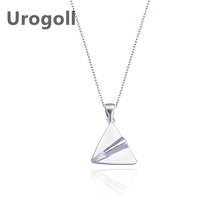 Fashion Women Real 925 Sterling Silver Necklaces For Women Airplane Shape Pendant Necklaces Chain Necklace Girl Jewelry Dress Up 2024 - buy cheap