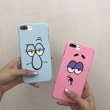 Capa para iphone 7 7 plus 8 7 6s 6 plus x xs desenhos animados estampado casos difícil pc ultra-fino fosco capa 2024 - compre barato