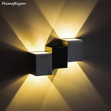 Feimefeiyou lamparas led Modern Brief Cube Up& Down Light Mounted 2W 6W LED Wall Lamp indoor decoration Aluminum Wall Lights 2024 - buy cheap