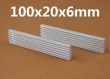 Dissipador de calor de alumínio diy para led, 1 peça/lote 100x20x6mm 2024 - compre barato