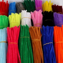 100pcs 30cm Chenille Stems Pipe Cleaners Kids Plush Educational Toy Colorful Pipe Cleaner Toys Handmade DIY Craft Supplies 2024 - buy cheap