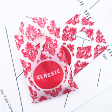 Mini bolsas de regalo de plástico con estampado de flores rojas de 9x15cm estilo lindo pequeño regalo de boda bolsas de embalaje bolsas de joyería de plástico 250 Uds 2024 - compra barato