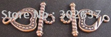 FREE SHIPPING 70sets Antiqued copper plt dotted heart rope clasps A97C 2024 - buy cheap