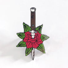 Rose Dagger Hard Enamel Pin Badge 2024 - buy cheap