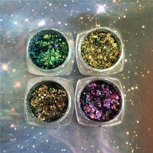 Hot Sale! 1 box Chameleon Flakes Magic Effect Flakes Multi Chrome Nail Powder Glitter Sequins Nail Art Gel Nail Polish Manicure 2024 - buy cheap