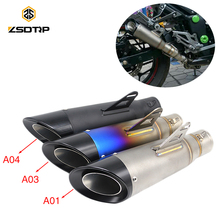 ZSDTRP Universal 51mm Motorcycle Modified Exhaust Muffler SC Scooter Exhaust for CBR1000RR S1000RR Ninja25 R6 ZX6R 2024 - buy cheap