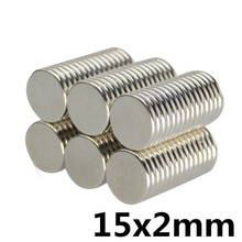 20pcs 15x2 mm N35 Super Strong Powerful Small Round Rare Earth Neodymium Magnets 2024 - buy cheap