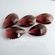 Free shipping wholesale AAA Top Quality 38mm 8721 crystal almond/pear pendant beads Burgundy 12pcs/lot 2022 - buy cheap