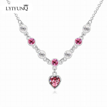 Женские ожерелья и подвески с кристаллами в виде сердца, романтичные ювелирные украшения в подарок, корейская мода 2024 - купить недорого