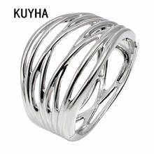 Trendy Gold Silver Color Lover Bracelet for Women Men Bangle Hollow Wristband Jewelry Pulseiras Present 2024 - buy cheap