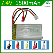 7.4V 1500mAh Lipo battery For WLtoys V913 L959 L202 days Yi TY923 Huajun HJ817 HJ816 903462 SM/JST/ T Plug Toy Battery 2024 - buy cheap
