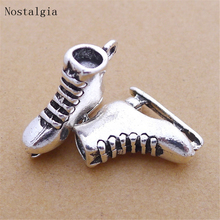 10PCSCharms Ice skates shoes Pendants Making DIY Handmade Tibetan Silver Charms For Necklace Jewelry Making Accessories 2024 - buy cheap